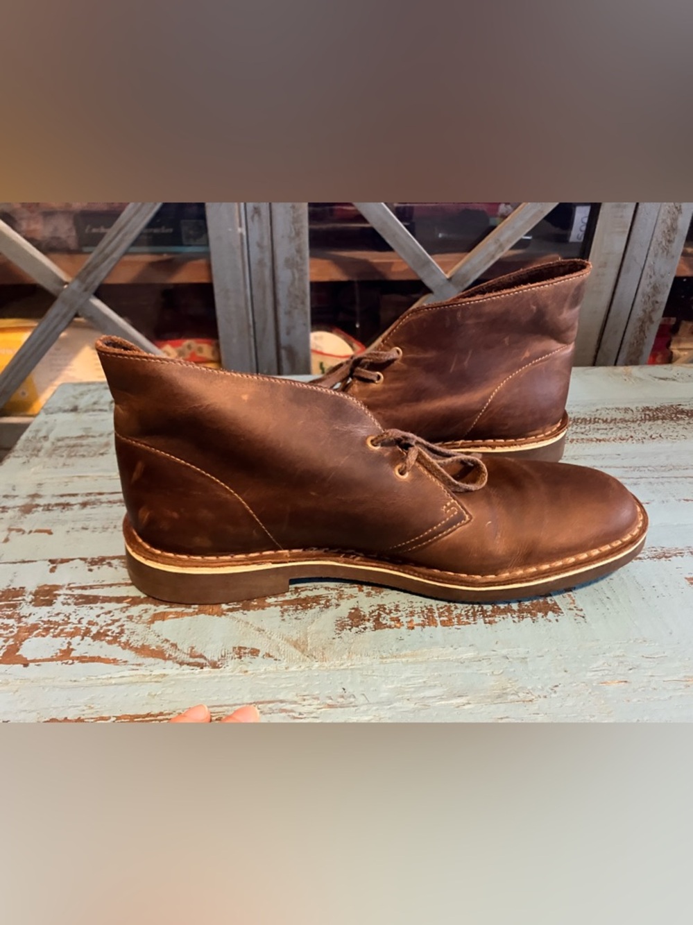 Clarks Dark Brown Leather Chukka Boots - Lace-Up Casual